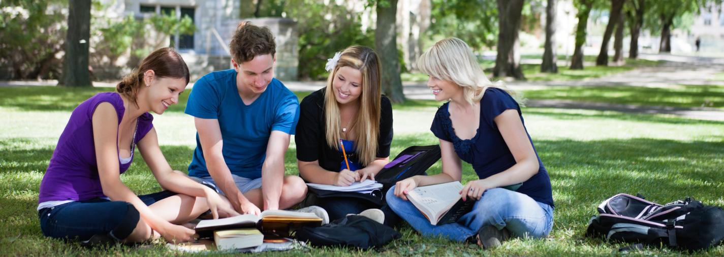 Students studying outside Students studying outside